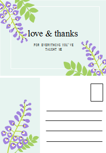 Purple Flower Postcard
