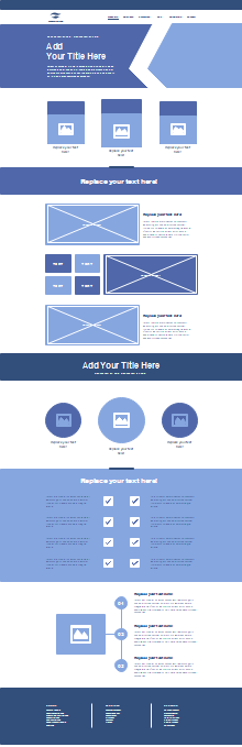 Business Style Website Wireframe