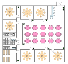 Colored Evacuation Plan