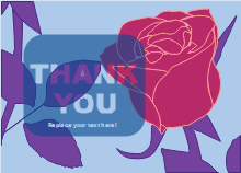 Rose Thank You Card
