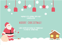 Santa Claus House Christmas Card