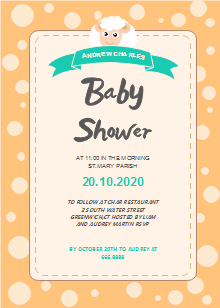 Single Photo Baby Shower Invitation