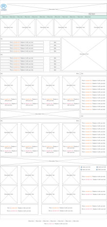 Business Style Website Wireframe
