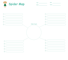 Colorful Spider Map Graphic Organizer