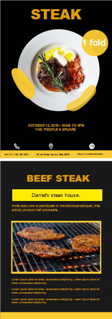 Steak Restaurant Flyer
