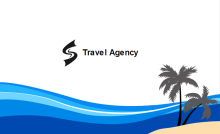 Carte de visite d'agence de voyage au dos