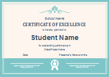 Orange Frame School Certificate