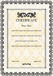 Turquoise Frame Certificate