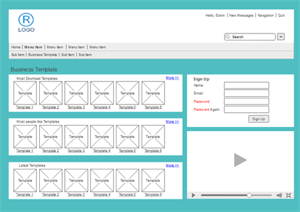 website wireframe