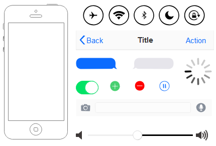 símbolos de wireframe